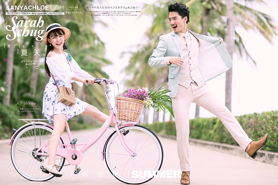 骑车去旅行 婚纱照