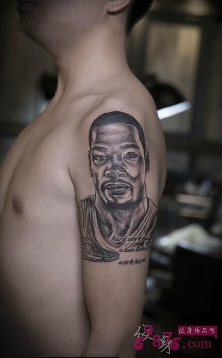 MBA球星肖像手臂纹身图案