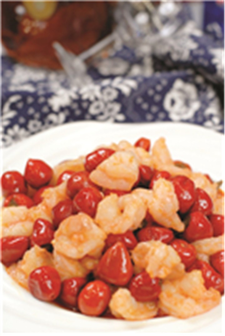 泡椒虾球中式菜品美食素材图片