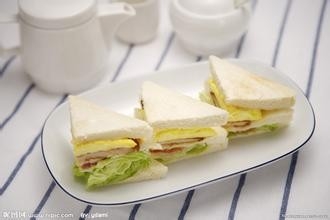 西式甜点三明治 美食唯美图片