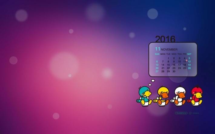 2016年鸭嘴兽男孩全年日历壁纸