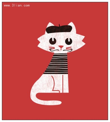 可爱卡通小猫图片
