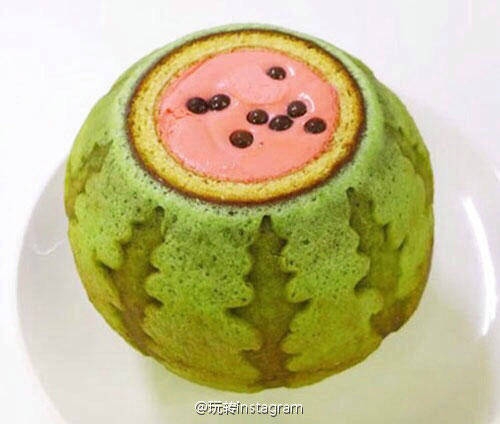 好看又好吃的西瓜年轮蛋糕哟~