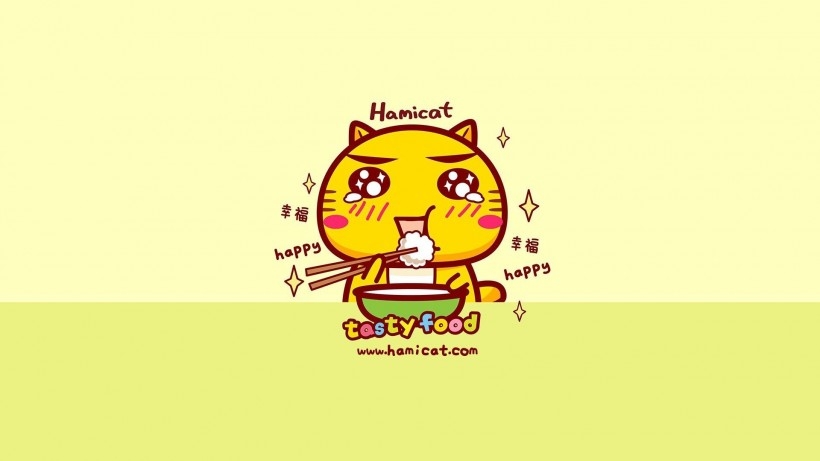 Hamicat哈咪猫吃货卡通桌面壁纸