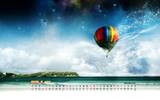 2013年5月月历非主流桌面壁纸