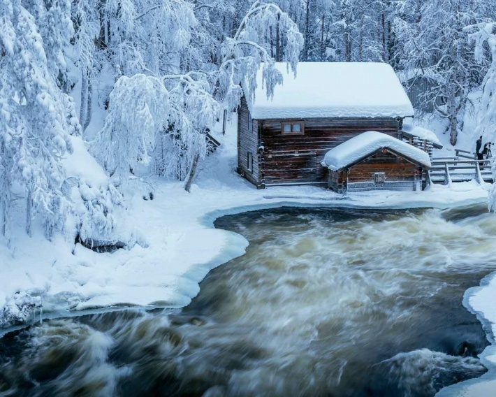 冬季唯美雪景风光壁纸图片