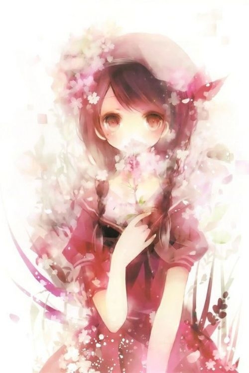 手绘唯美浪漫卡通女生图片
