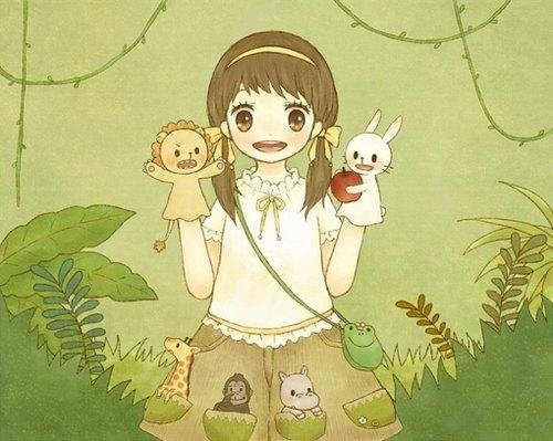 手绘动漫少女头像图片