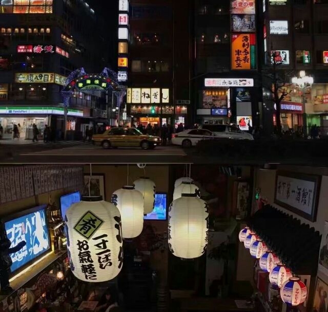 深夜的东京街头唯美意境图片
