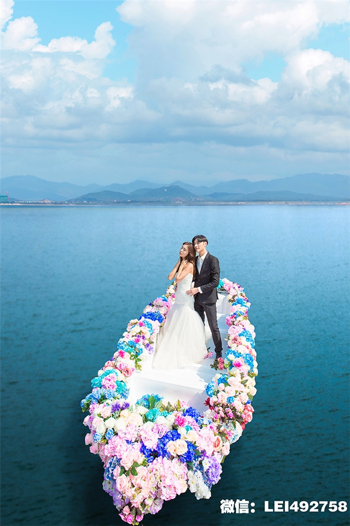 似水如花户外海上婚纱照