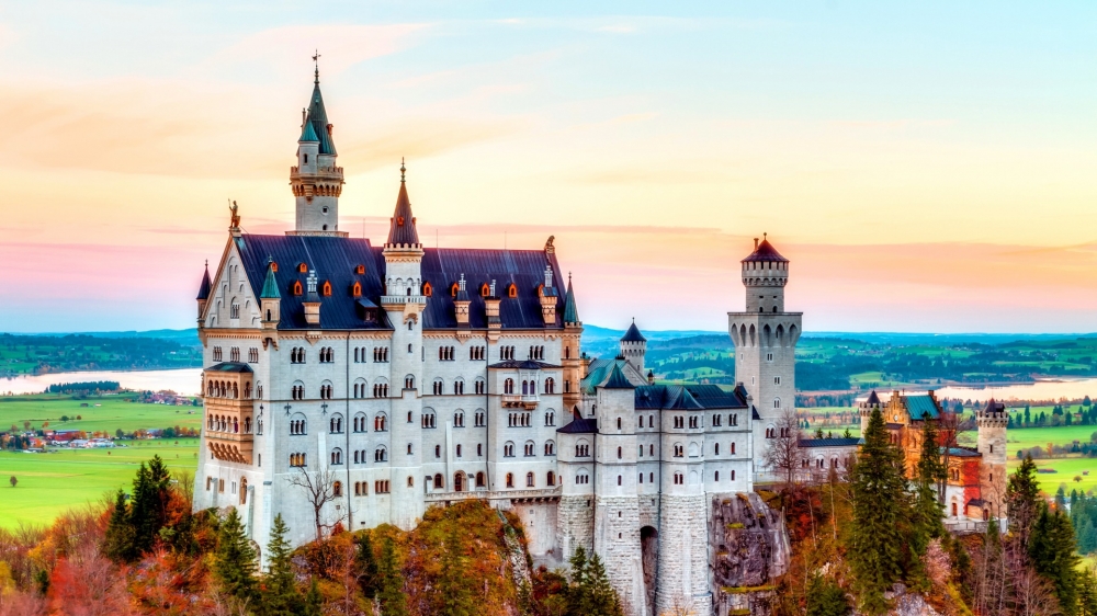 德国新天鹅城堡风景摄影高清电脑壁纸