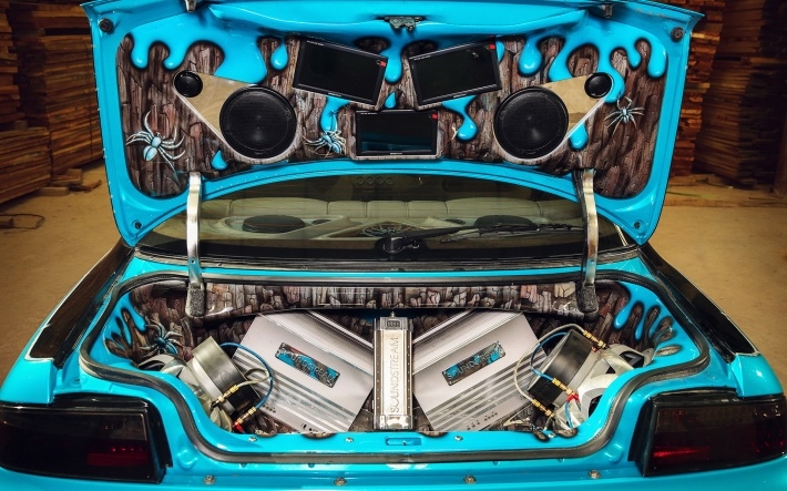 尼桑S14蓝色跑车高清电脑壁纸大全