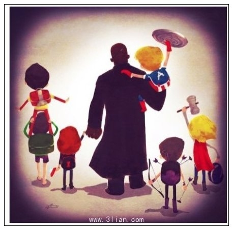 漫画超级英雄的家庭图片