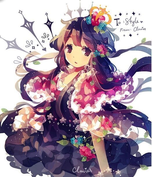 手绘唯美浪漫卡通女生图片