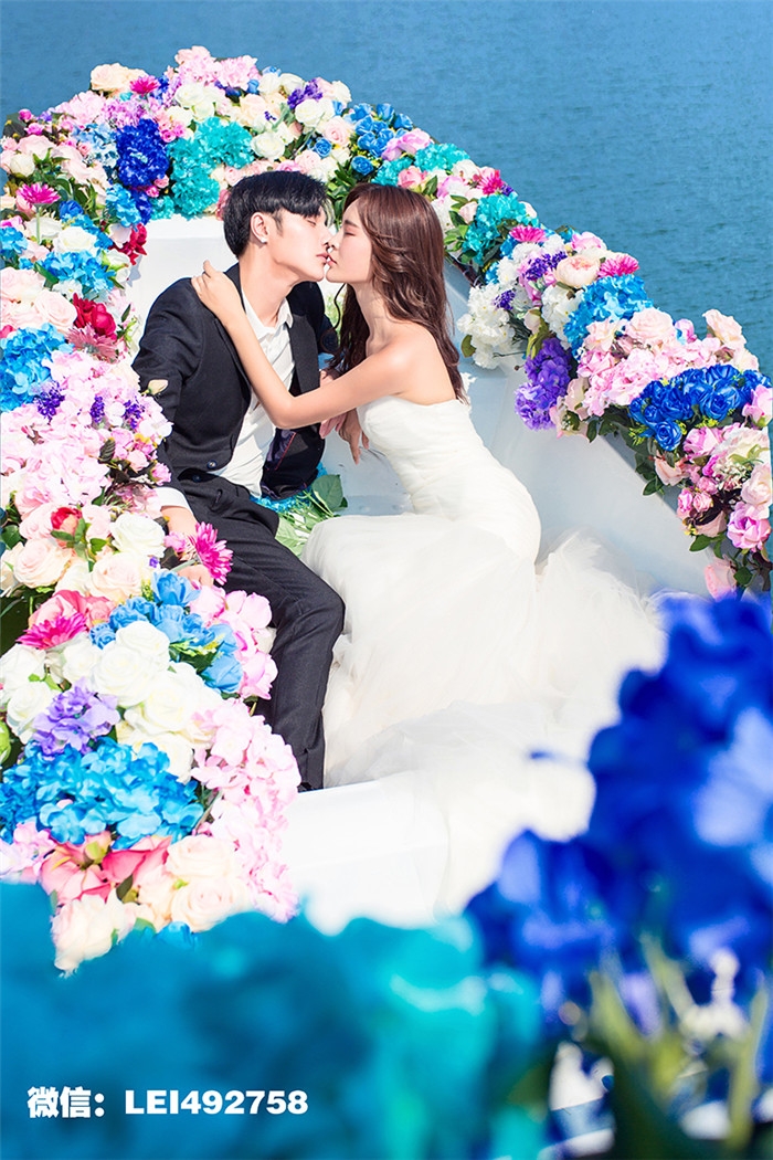 似水如花户外海上婚纱照