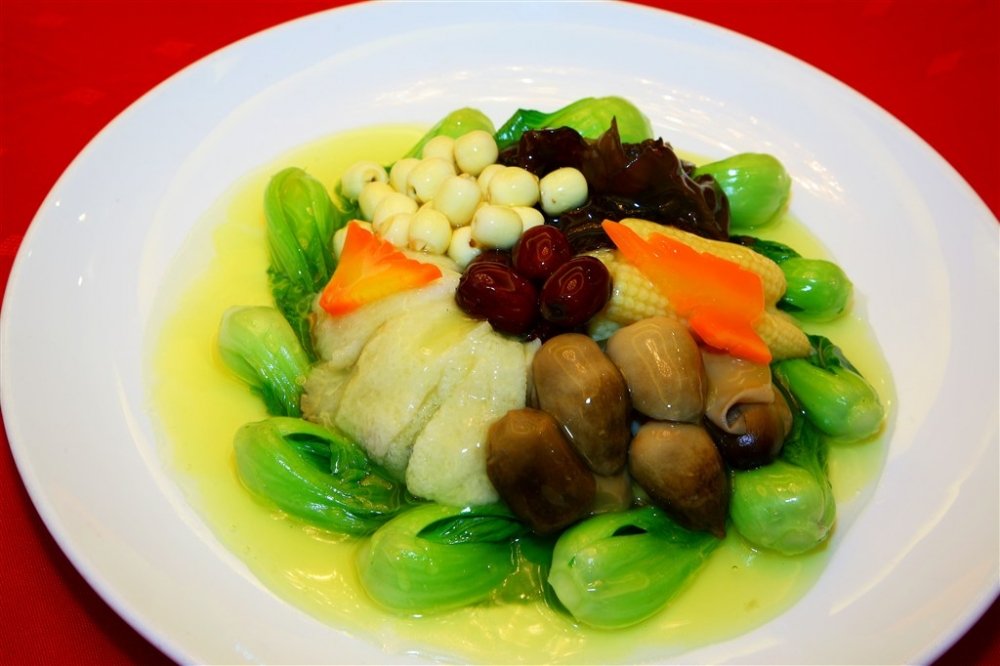 南山寺罗汉斋中式菜品美食素材图片
