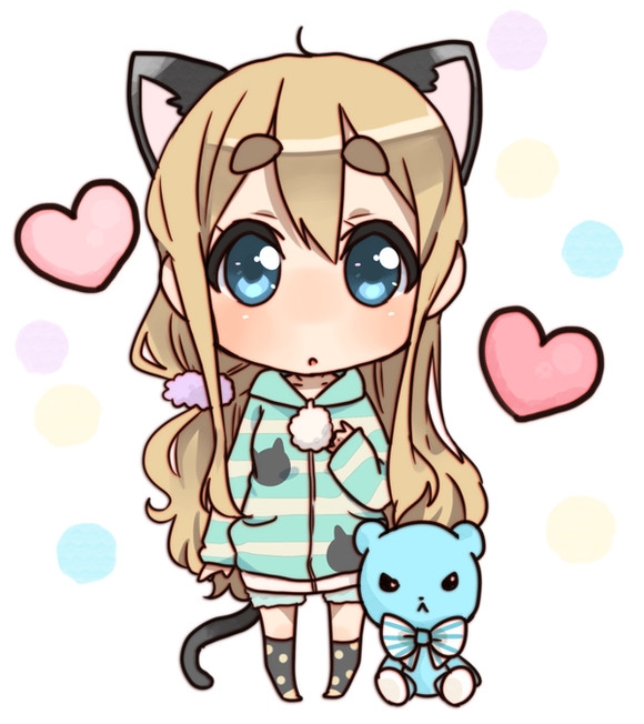 可爱的卡通少女图片