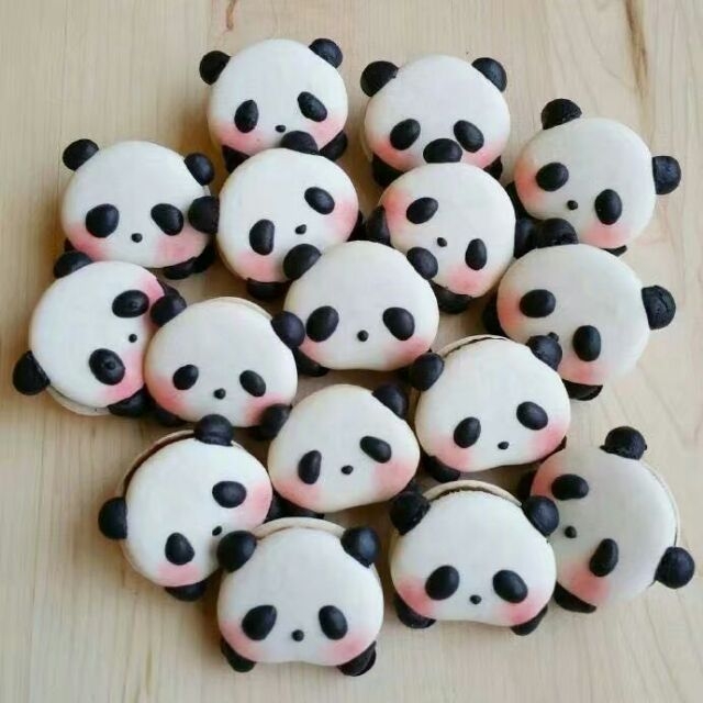 可爱的熊猫饼干图片