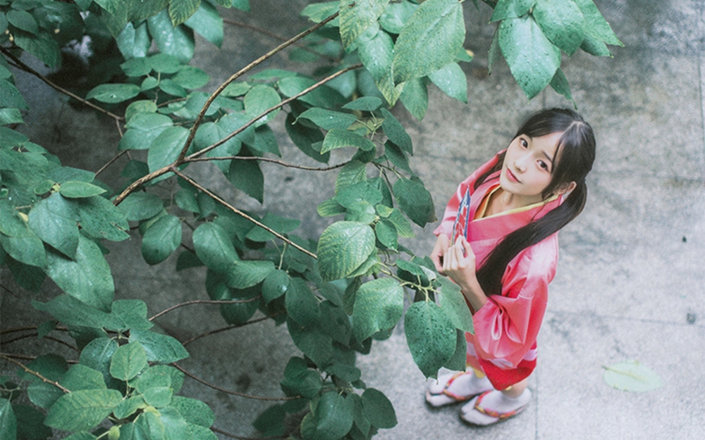 和服少女清新写真图片桌面壁纸