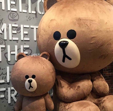 卡通灰色小熊布偶可爱图片
