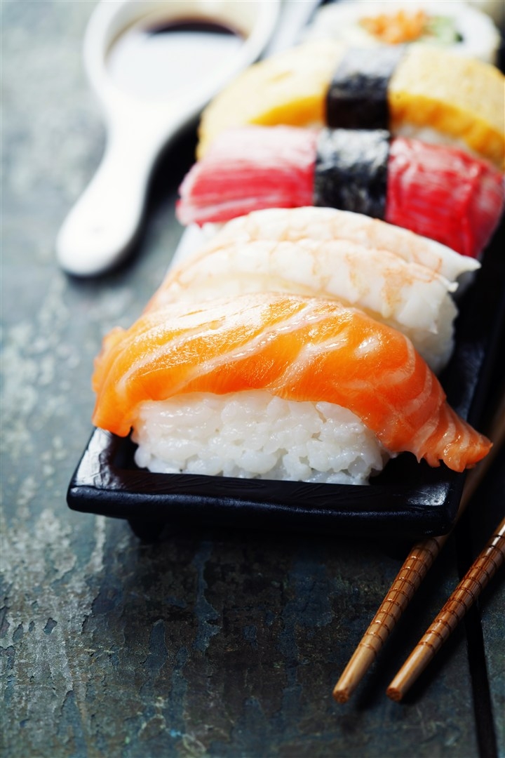 美味的寿司美食素材图片