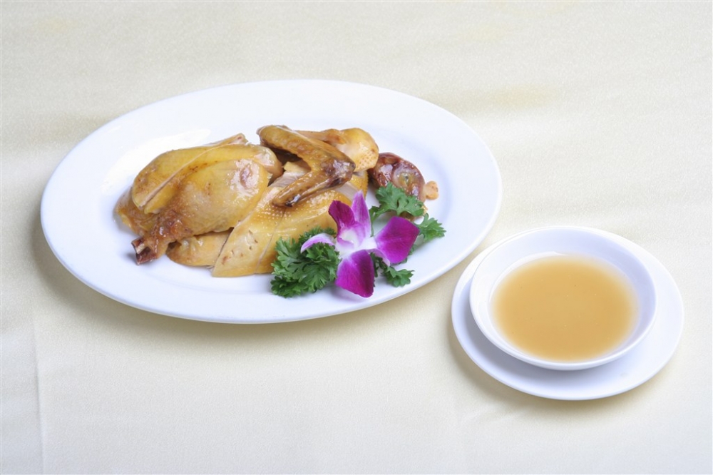 蜜制盐局鸡中式菜品美食素材图片