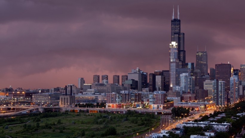 美国芝加哥城市风景桌面壁纸