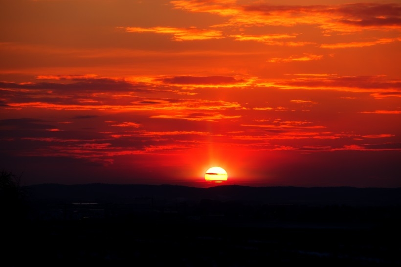 景色秀美的夕阳图片