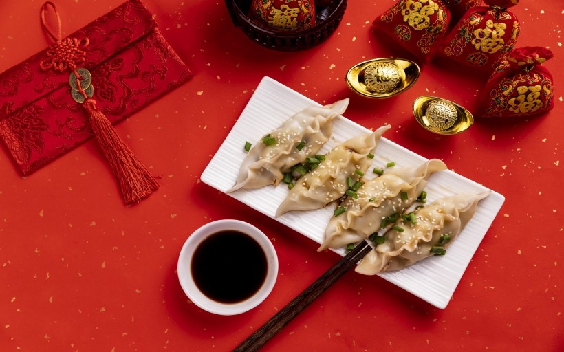 可口诱人的春节饺子高清电脑壁纸图片