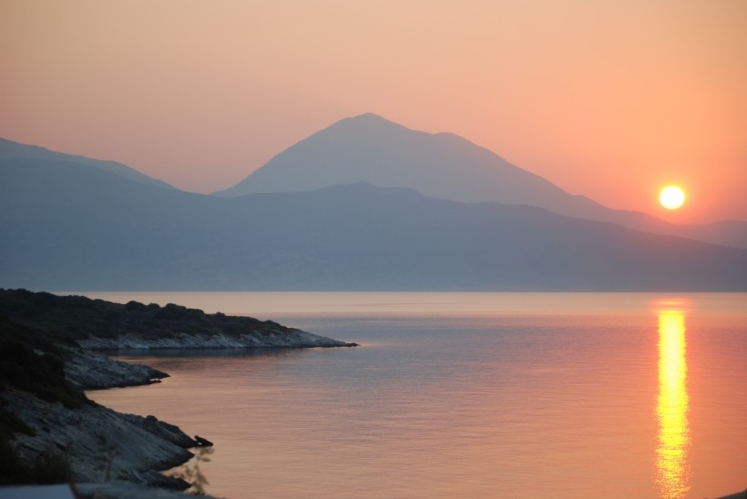 景色秀美的夕阳图片