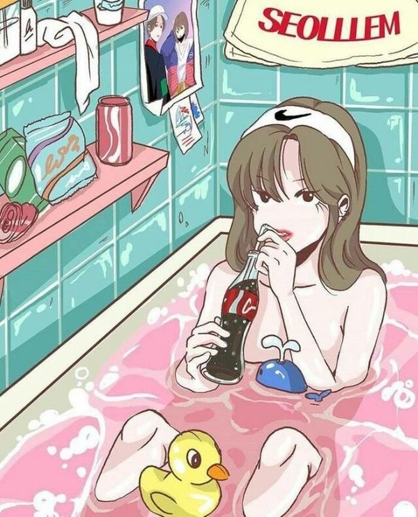 粉色少女的日常卡哇伊图片