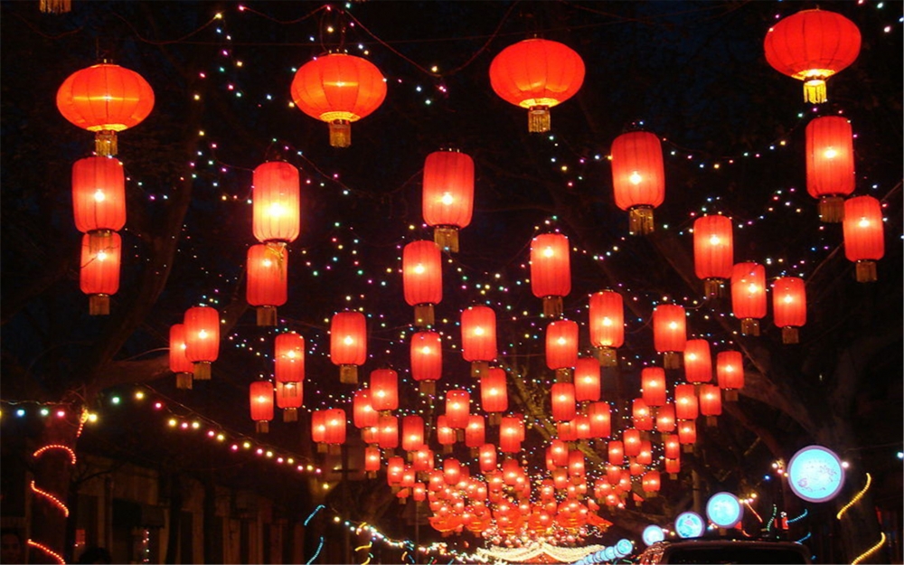 正月十五元宵节赏灯花高清电脑桌面壁纸图片