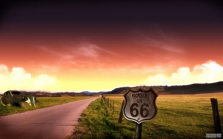 美国独特的66号公路风景图片大全
