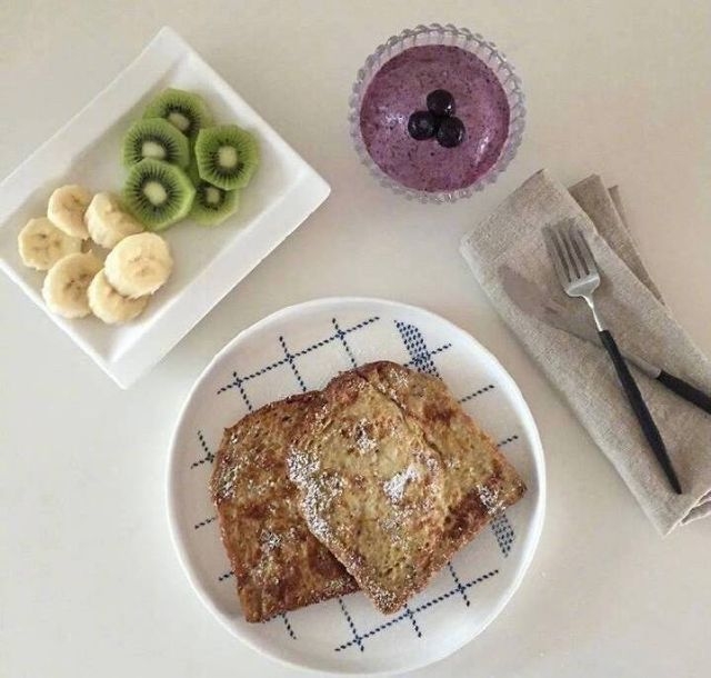 营养又健康的低脂早餐美食图片