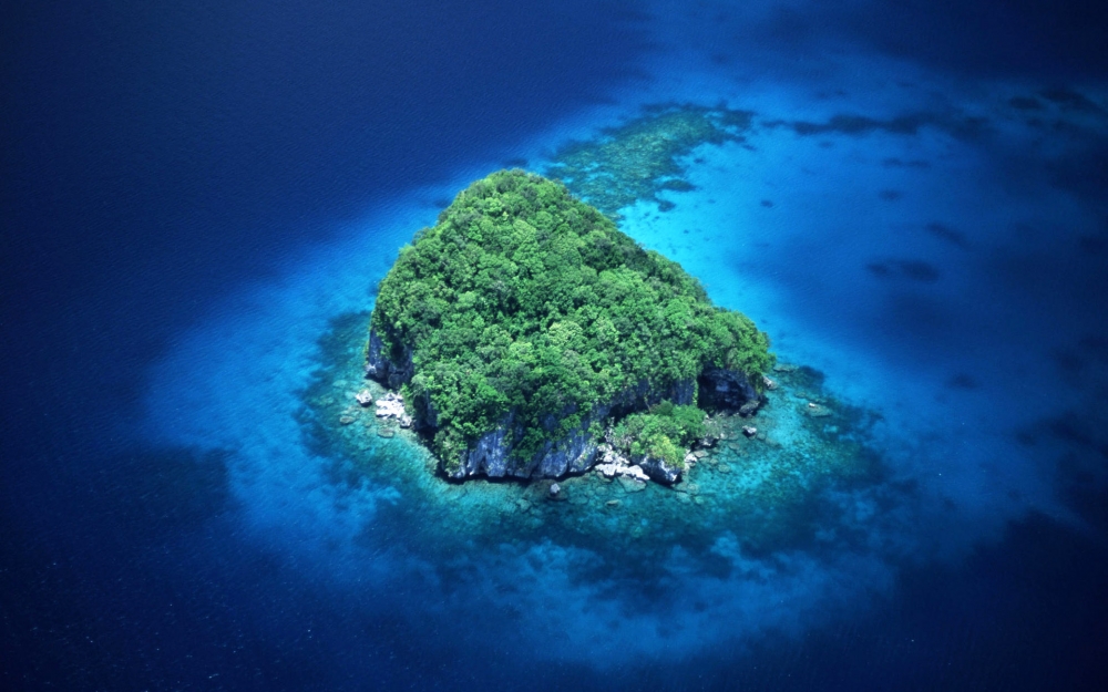 散落在大海上的岛屿风景图片