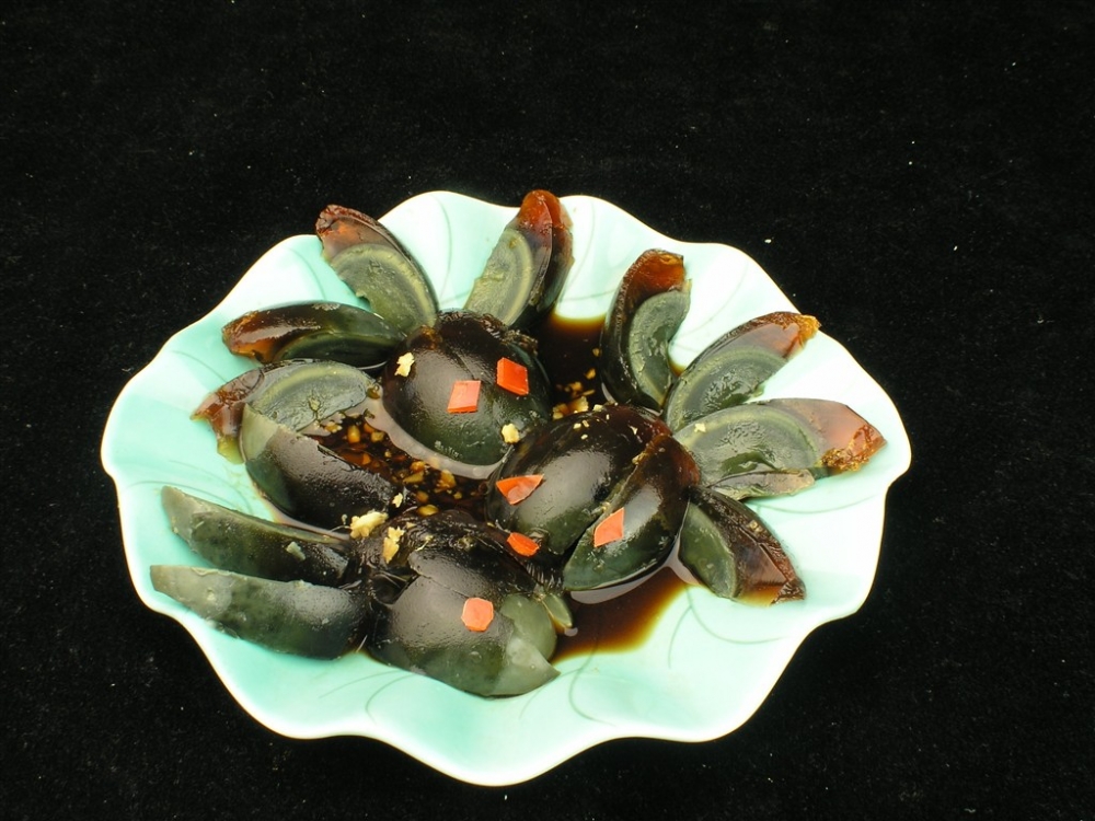 姜汁松花蛋凉菜系列美食素材图片
