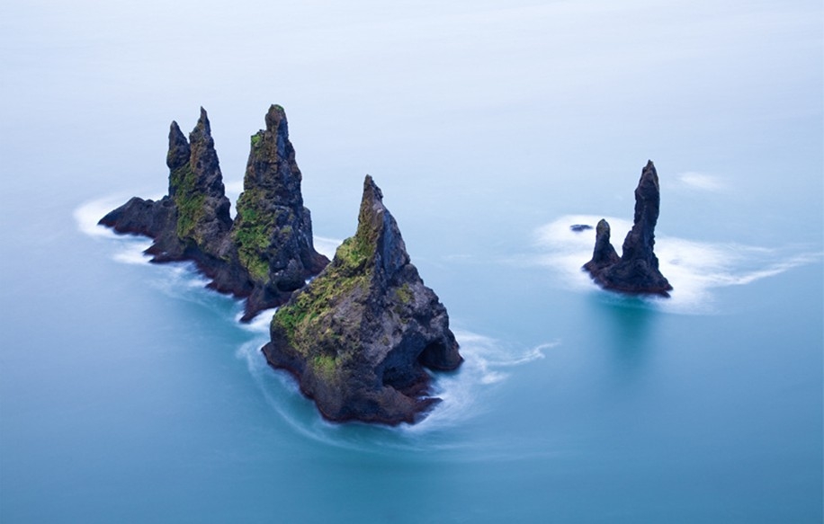 宏伟壮丽的冰岛迷人海风景图片