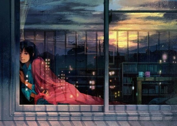 日本动漫油画可爱图片
