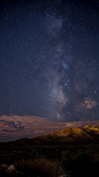 星空下的湖泊美景风景图片