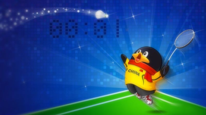 萌萌的QQ羽毛球体育运动图片