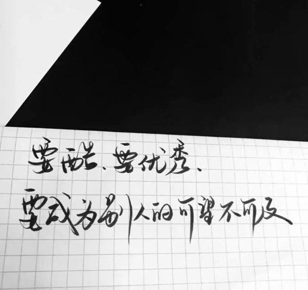 小清新的格子本子上的情感文字图片