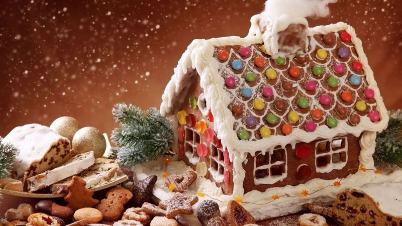 巧克力甜品小房子创意美食图片