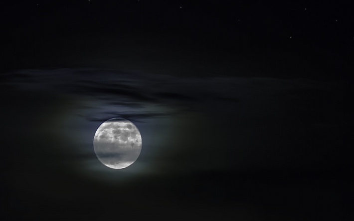 唯美的夜空总明亮的月光壁纸图片