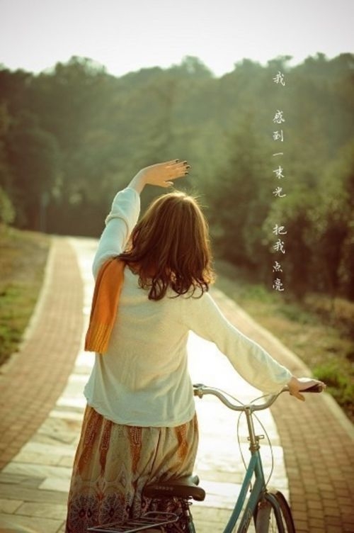 小清新美女背景非主流伤感文字图片