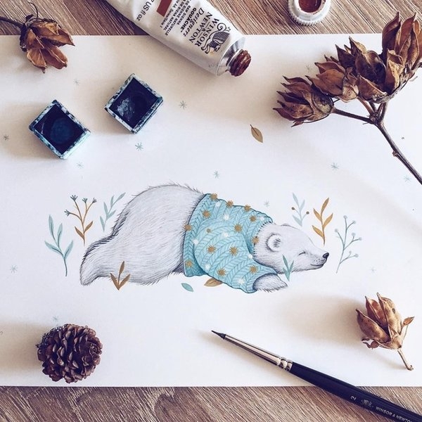 清新可爱的手绘简笔画小动物图片