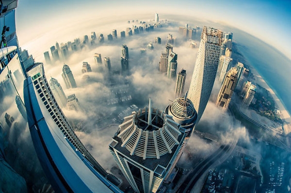 迪拜摩天大楼唯美风景图片
