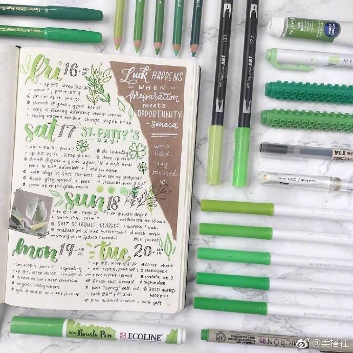 治愈系小清新手帐唯美图片