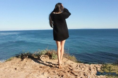 唯美的清纯美少女背影写真意境图片