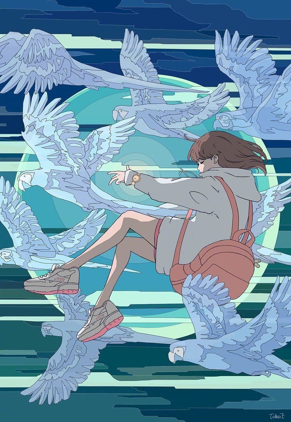 画师トーコ Toko笔下的少女插画卡通图片