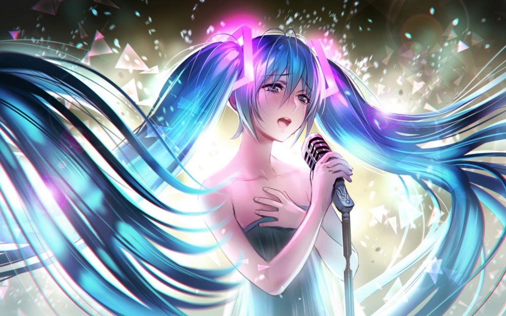 甜美初音未来高清动漫壁纸图片